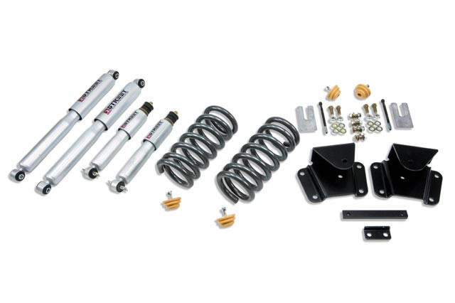 2"F-4"R Lowering Kit Street Perf. Shocks 97-04 Dakota 2wd V8 - Click Image to Close